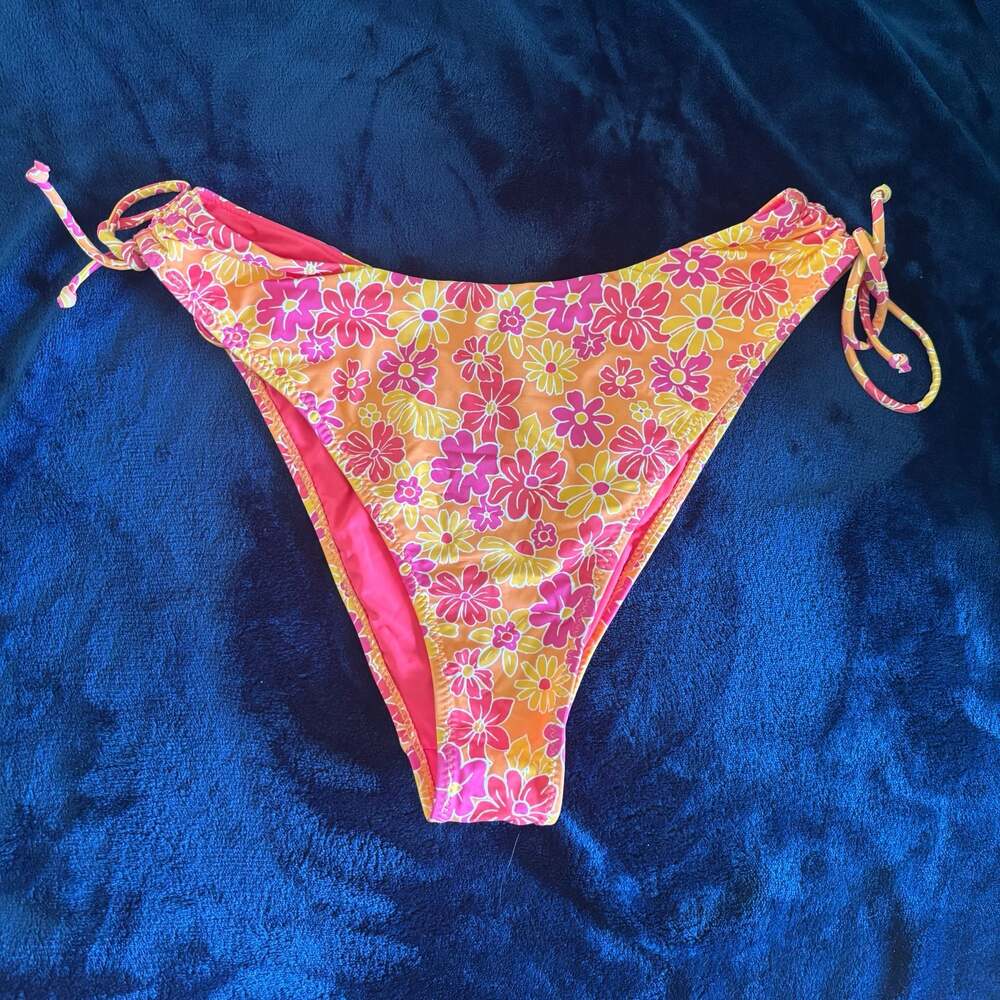L.A. Hearts by PacSun Floral Print Side-Tie Bikini Bottom